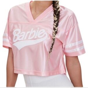 Forever 21 Pink Barbie V-Neck Top